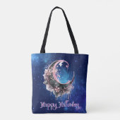 Schwarz/Rosa Crescent Moon Starween Tasche (Rückseite)