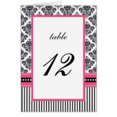 Schwarz-Rosa Damaskus Streifen Hochzeitssache Tisc (Vorne)