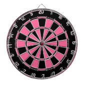 Schwarz-Rosa-Damenkarton Dartscheibe (vorne)