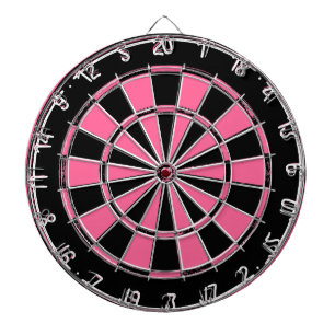 Schwarz-Rosa-Damenkarton Dartscheibe