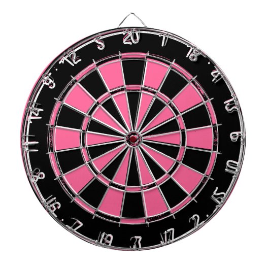 Schwarz-Rosa-Damenkarton Dartscheibe (vorne)