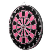 Schwarz-Rosa-Damenkarton Dartscheibe (Vorderseite rechts)