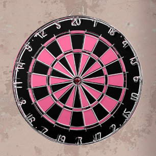Schwarz-Rosa-Damenkarton Dartscheibe