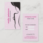 Schwarz-Rosa-Design Visitenkarte (Vorne/Hinten)