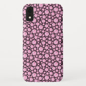 Schwarz-Rosa-Diamant-Muster Case-Mate iPhone Hülle (Rückseite)