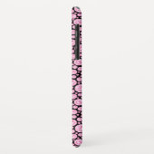 Schwarz-Rosa-Diamant-Muster Case-Mate iPhone Hülle (Hinten/Links)