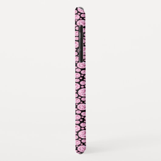Schwarz-Rosa-Diamant-Muster Case-Mate iPhone Hülle (Hinten/Links)