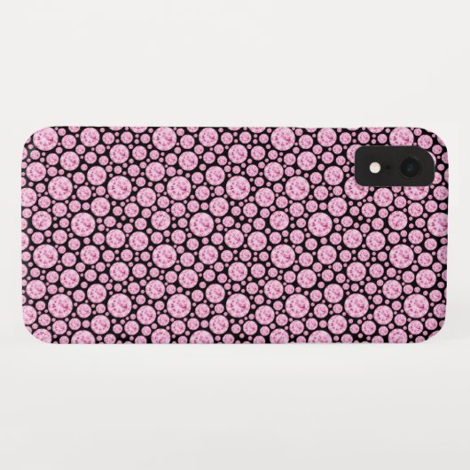 Schwarz-Rosa-Diamant-Muster Case-Mate iPhone Hülle (Rückseite (Horizontal))