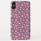 Schwarz-Rosa-Diamant-Muster Case-Mate iPhone Hülle (Rückseite)