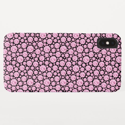 Schwarz-Rosa-Diamant-Muster Case-Mate iPhone Hülle (Rückseite (Horizontal))