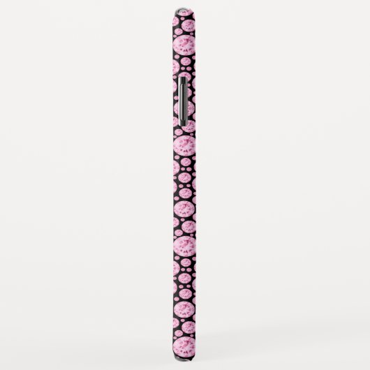 Schwarz-Rosa-Diamant-Muster Case-Mate iPhone Hülle (Hinten/Rechts)