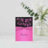 Schwarz-Rosa-Empfang-Karte Begleitkarte (Stehend Vorderseite)
