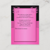 Schwarz-Rosa-Empfang-Karte Begleitkarte (Rückseite)