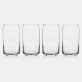 Schwarz/Rosa Extravagant Mit Monogramm Dosenglas (Hinten)