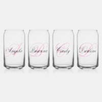 Schwarz/Rosa Extravagant Mit Monogramm