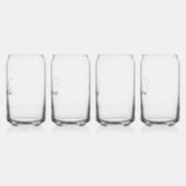 Schwarz/Rosa Extravagant Mit Monogramm Dosenglas (Links)