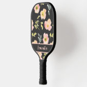 Schwarz Rosa Farbe Farbe Name der Blume Pickleball Schläger (Links)