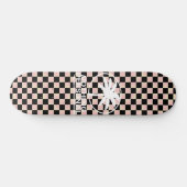 Schwarz-Rosa-Farblinie geprüft Skateboard (Horizontal)