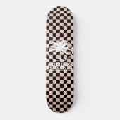 Schwarz-Rosa-Farblinie geprüft Skateboard (Vorderseite)