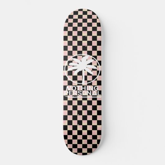 Schwarz-Rosa-Farblinie geprüft Skateboard (Vorderseite)