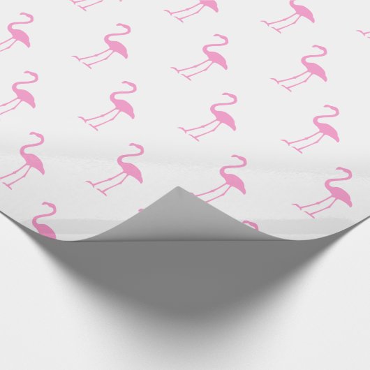 Schwarz-Rosa-Flamingo-Muster Geschenkpapier (Ecke)