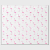 Schwarz-Rosa-Flamingo-Muster Geschenkpapier (Flach)