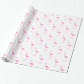 Schwarz-Rosa-Flamingo-Muster Geschenkpapier (Ungerollt)