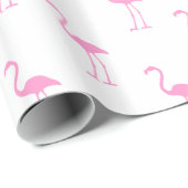 Schwarz-Rosa-Flamingo-Muster Geschenkpapier (Rolleneckpunkt)