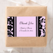 Schwarz-Rosa-Flora-Hochzeitsmarken (Insitu)