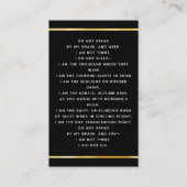 Schwarz-Rosa-Flora Kreuzung Beerdigungskarte Visitenkarte (Rückseite)