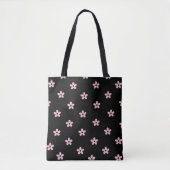 Schwarz & Rosa Floral  Tasche (Vorderseite)