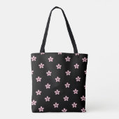 Schwarz & Rosa Floral  Tasche (Rückseite)