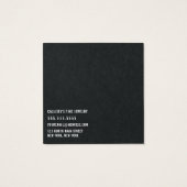 Schwarz-rosa-florale Ohrring-Display-Karte (Rückseite)