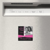 Schwarz-Rosa-Foto-Magnet Magnet (In Situ (Geschirrspüler))