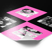 Schwarz-Rosa-FOTO-Vorlage - Übertragung auf jedes Fotodruck (Ecke)