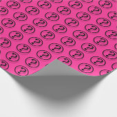 Schwarz-Rosa Fragezeichen Geschenkpapier (Ecke)
