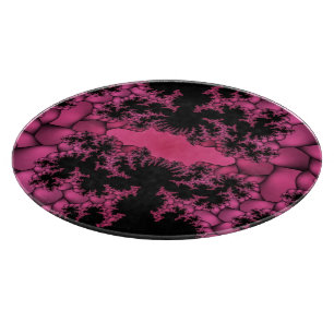 Schwarz-Rosa-Fraktal Schneidebrett