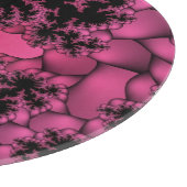 Schwarz-Rosa-Fraktal Schneidebrett (Ecke)