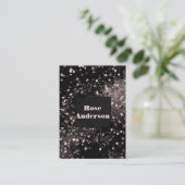 Schwarz-Rosa-Funkellichtblende Sparkle Glitzer Visitenkarte (Stehend Vorderseite)