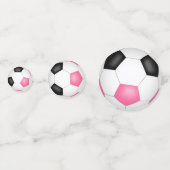 Schwarz-Rosa-Fußball-Bälle Mädchen Sport Partys Konfetti (Rückseiten)
