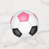 Schwarz-Rosa-Fußball-Bälle Mädchen Sport Partys Konfetti (Klein Vorderseite)