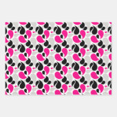 Schwarz-Rosa-Geometrie-Flash-Form Geschenkpapier Set (Vorderseite)