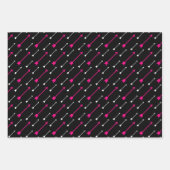 Schwarz-Rosa-Geometrie-Pfeil Geschenkpapier Set (Vorderseite 3)