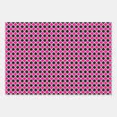 Schwarz-Rosa-Geometrie-Pfeil Geschenkpapier Set (Vorderseite)