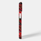 Schwarz-Rosa-Glam-Rose Marmormonogramm-Name Case-Mate iPhone Hülle (Rückseite / Rechts)