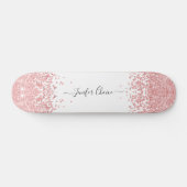 Schwarz-Rosa-glänzender Individuelle Name-Skateboa Skateboard (Horizontal)