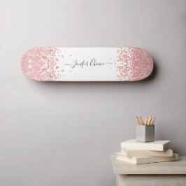 Schwarz-Rosa-glänzender Individuelle Name-Skateboa Skateboard