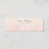 Schwarz-Rosa-Glitzer-Textur Ofenanzeige Mini Visitenkarte (Vorderseite)