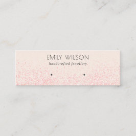 Schwarz-Rosa-Glitzer-Textur Ofenanzeige Mini Visitenkarte