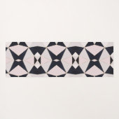 Schwarz Rosa Gold Kaleidoskop Geometrisch Yogamatte (Rückseite (Horizontal))